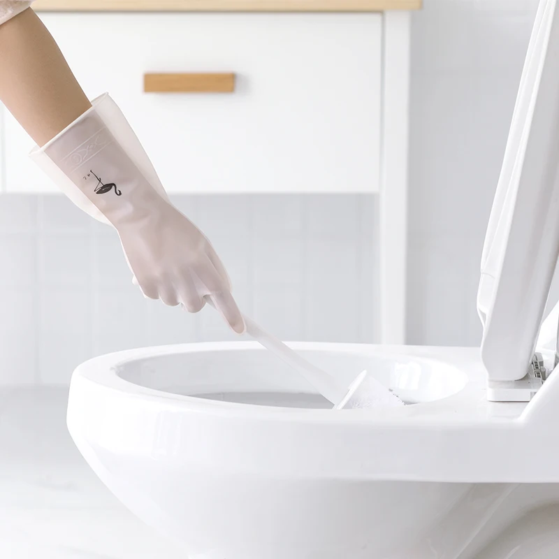 Перчатки для мытья посуды из резиновой кожи стирки кухни бытовые