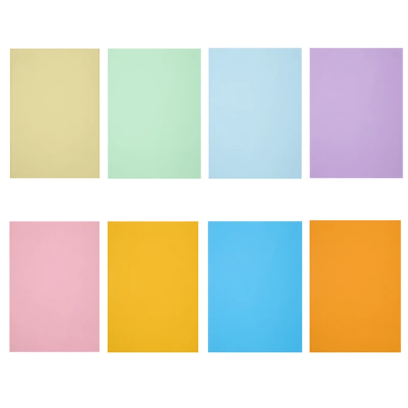 

100Pcs/Lot Colorful A4 Paper Printer Tracing Copy Paper 8 Colors A4 Paper For Children Kids Handwork DIY Colored Card Scrapbook