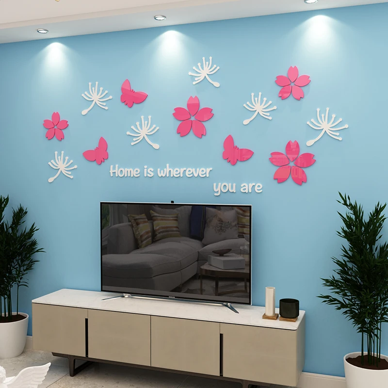 

Наклейки на стену для гостиной, дивана, затенения, телевизора WS225, декоративные креативные наклейки, самоклеящиеся наклейки для спальни, 3D н...