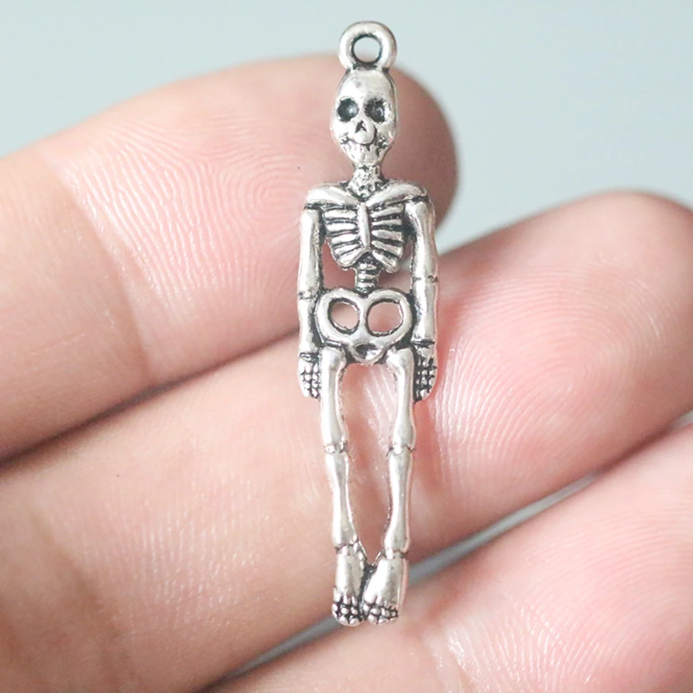 Подвеска в виде черепа шармы для изготовления ювелирных изделий ожерелье
