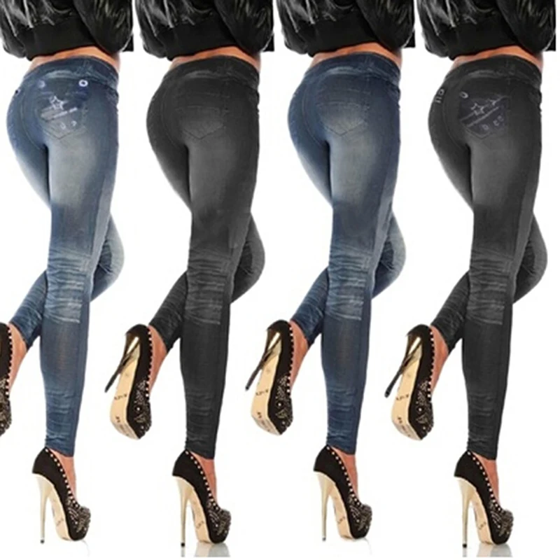

Push Up Seamless High Waist Warm Jeans Leggings Women Autumn And Winter Jeggings Pants Leggins Stretch Well