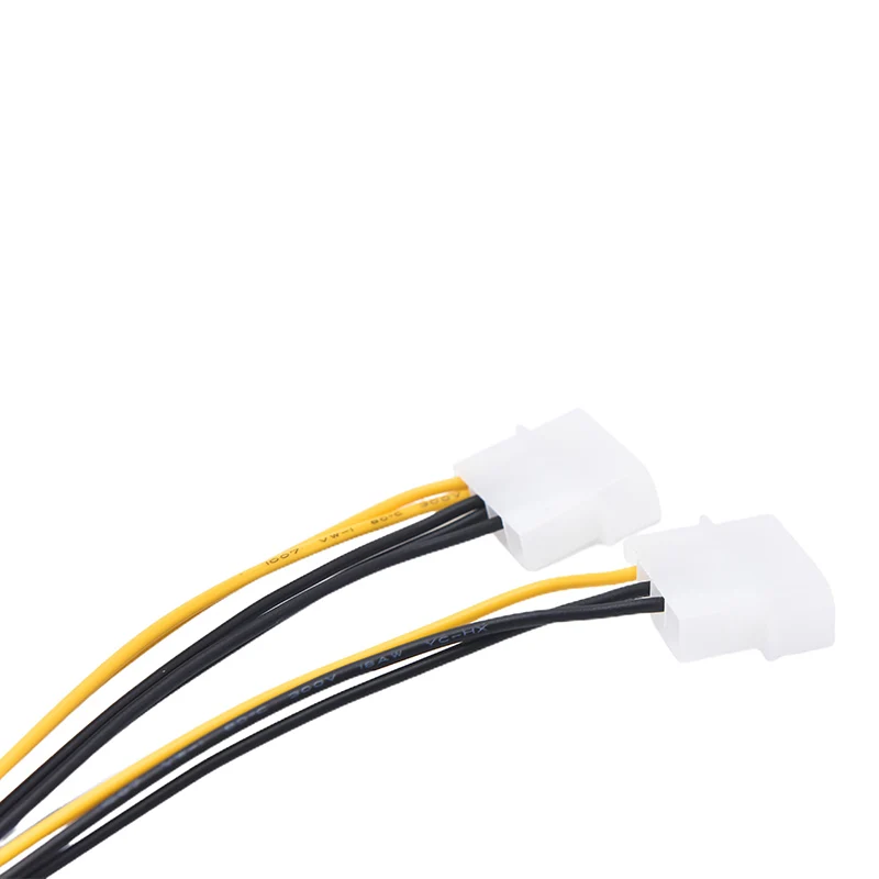 

18cm 4 Pin To Dual D Port 8 Pin (6+2) Graphics Adapter Cord Card Power Line
