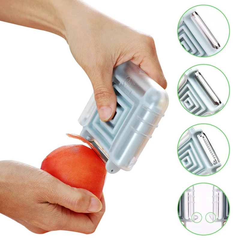 Хит! 3 в 1 Овощечистка для картофеля томатов морковь кабачки с поворотным зубчатым