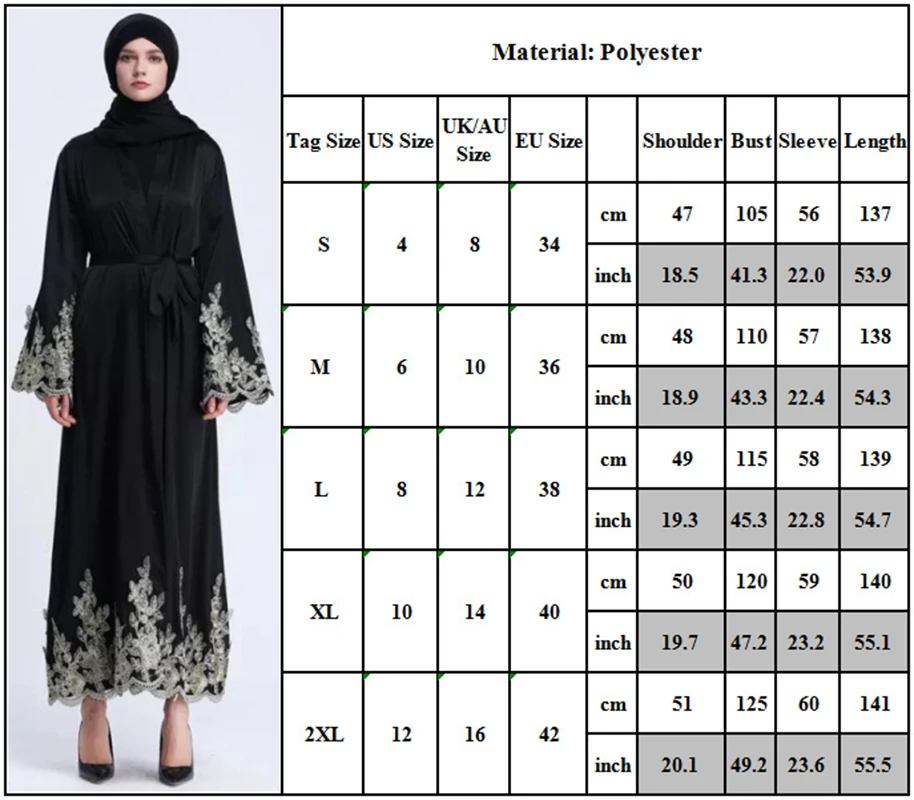 

Muslim Dress Women Middle East New High Quality Satin Lace Cardigan Dubai Long Dress Dubai Abaya Turkey Muslim Fashion Belt