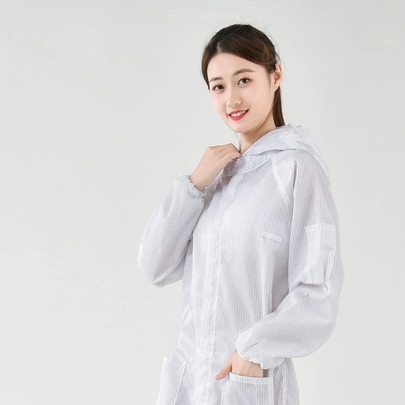 Женские и мужские рабочие униформы антистатические пылезащитные комбинезоны с