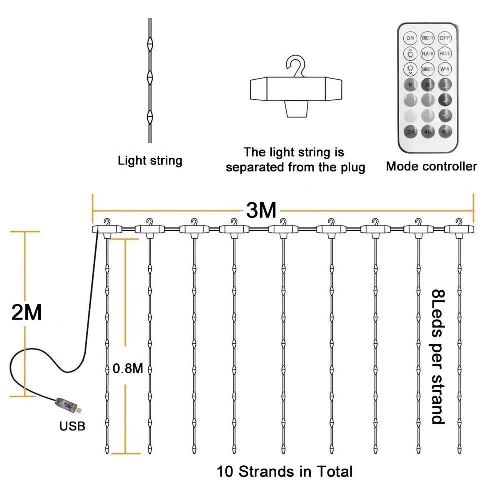 LEDGLE Радужная занавеска Light s хрустальный шар оконная гирлянда с таймером гибкий