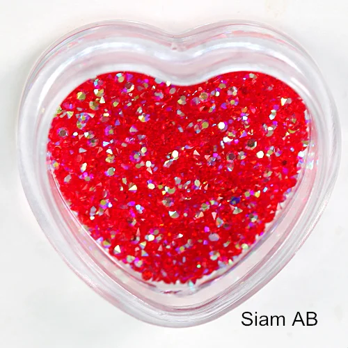 Siam AB 1,1 мм-1,6 мм стразы мини-Пикси стразы без горячей фиксации микро-циркониевые блестящие стразы мини-украшения для дизайна ногтей B3191 - Цвет: Siam AB