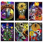 Алмазная 5D картина сделай сам, картина Кошмар перед Рождеством, с Джеком и Салли, полноразмерная вышивка, мозаика, домашний декор, подарок Zs310