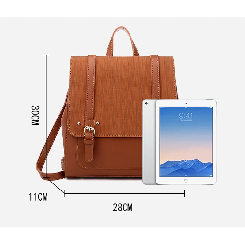 

Fashion Buckle Ladies Backpack New Elegant Casual Backpack Retro Style Multicolor Large Capacity Sports Backpacks Wholesale