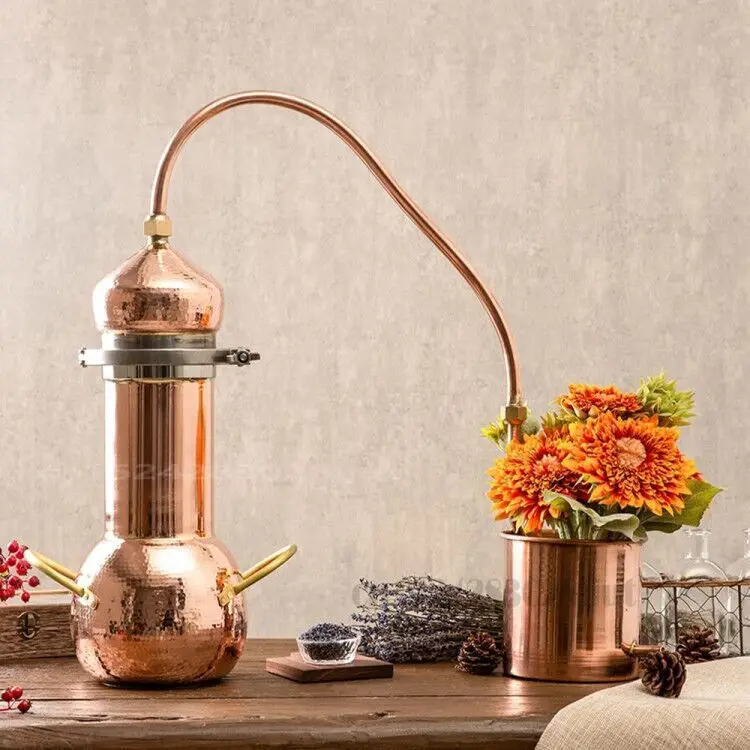 

Pure Dew Machine Distiller Handmade Copper small fresh flower essential oil Ancient Copper Brandy Purification Equipment