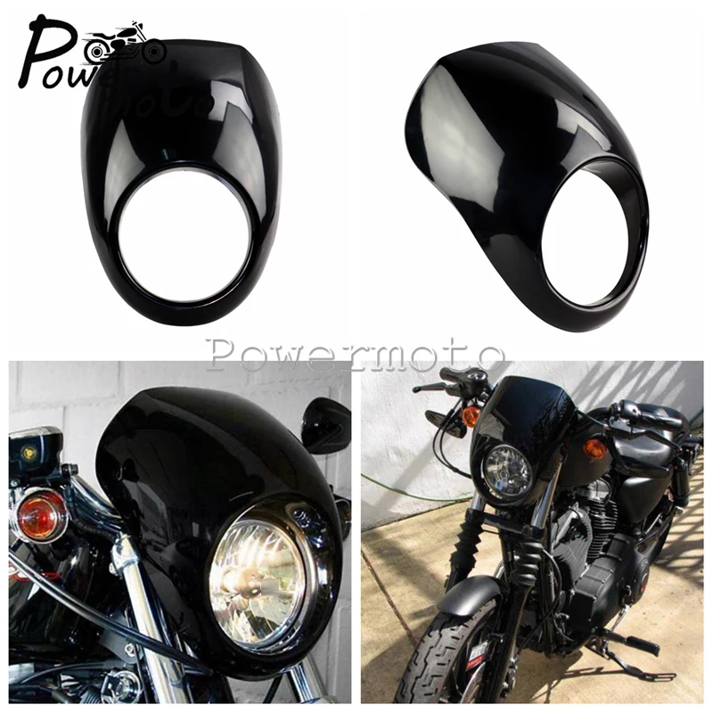 Обтекатель для фары мотоцикла 5-3/4 дюйма с вырезами кронштейном Harley Sportster 883 1200 Dyna