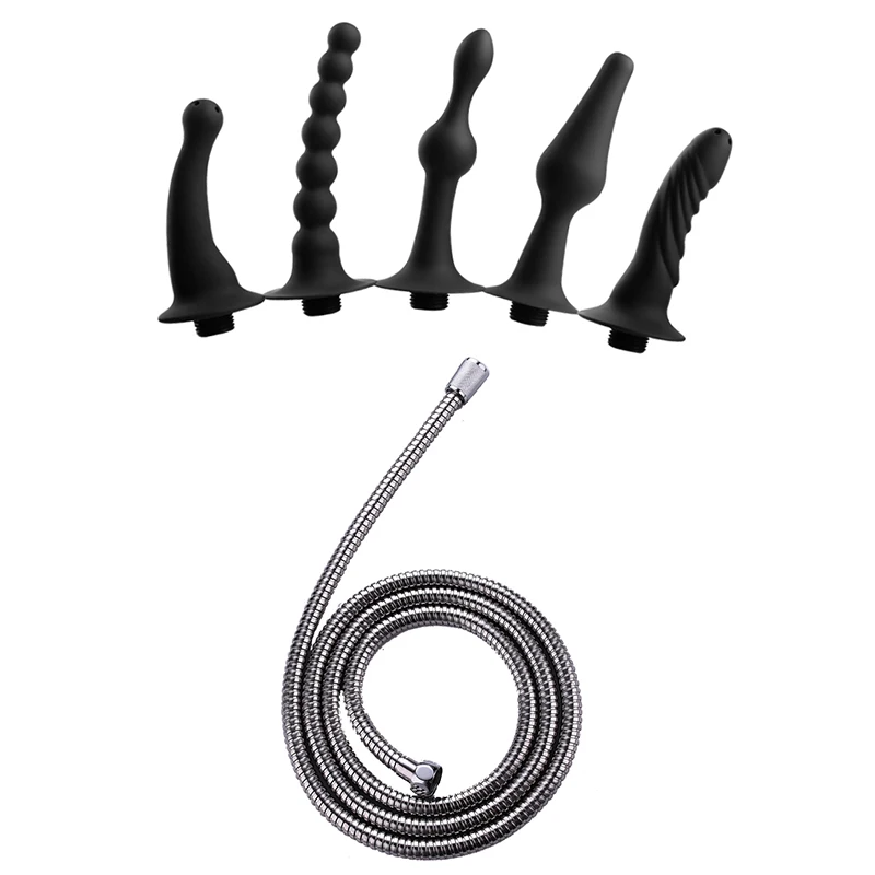 

Soft Silicone Enemator Connectable Shower Head Enema Douche Cleaner for Male Female Unisex M2