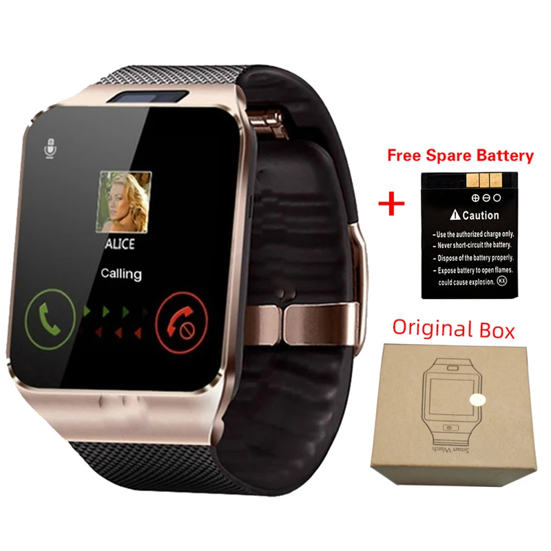 dz09 connect men smartwatch sim card call phone smart watch 2021 facebook twitter whatsapp sync sport waterproof pedometer smart free global shipping