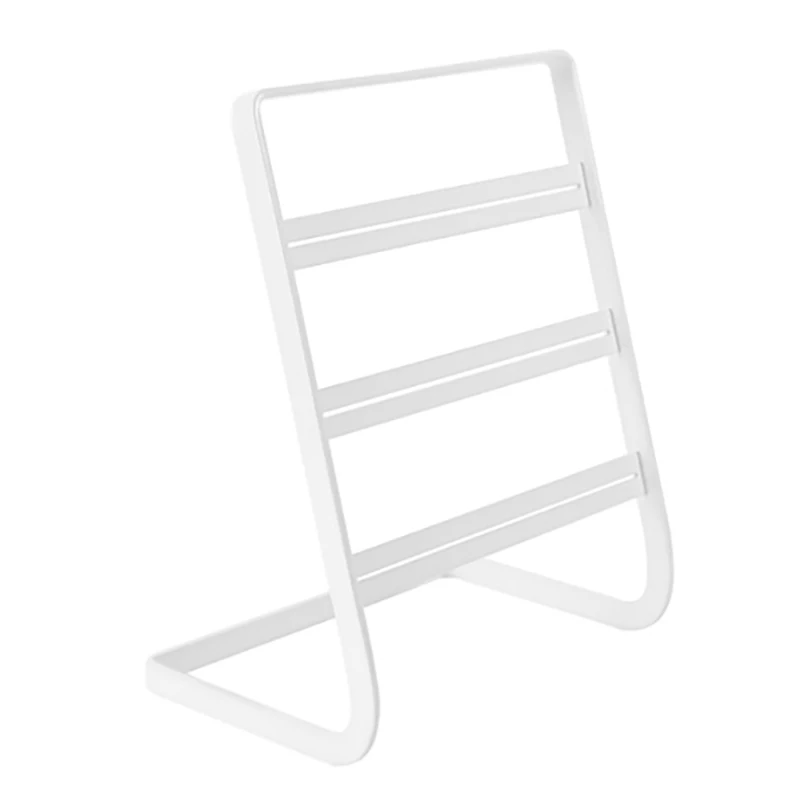 

Metal Earrings Bracelet Storage Shelf Jewelry Display Holder Ear Stud Stand Three Layers Jewelry Organizer