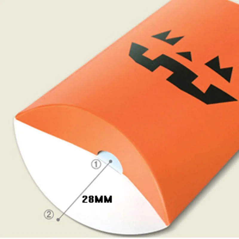 

Horror Pumpkin Ghost Candy Packaging Box Pillow Shape Candy Cookie Gift Box Trick or Treat For DIY Halloween Party Decoration