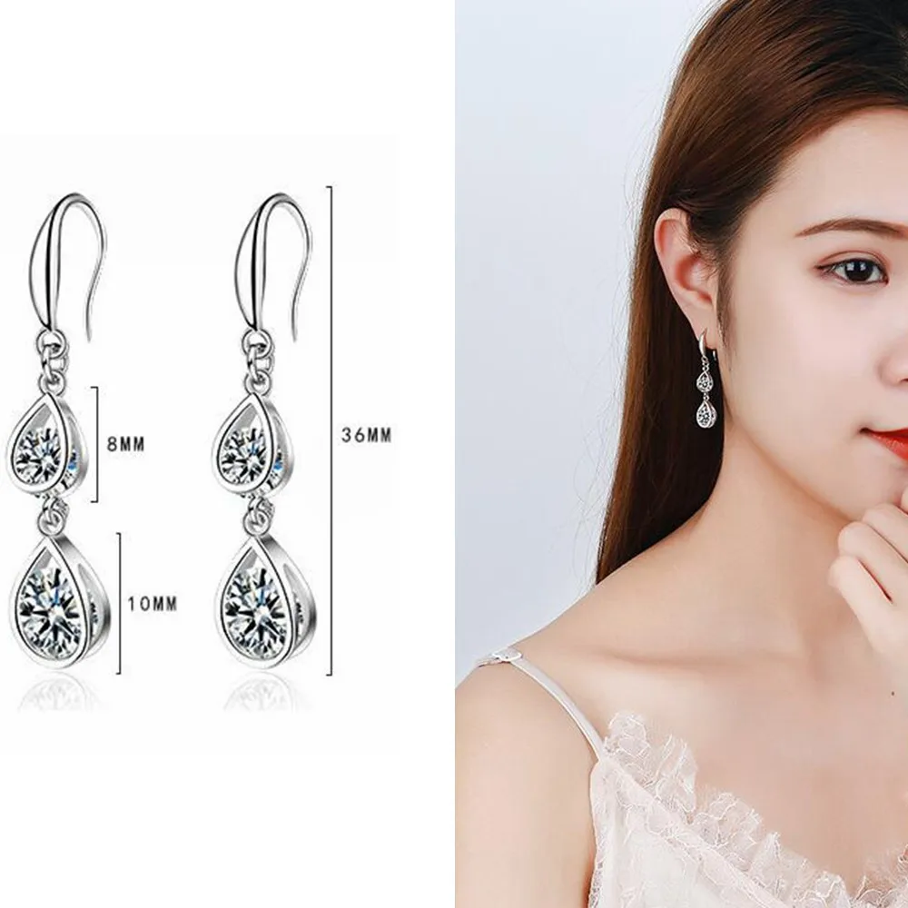 SHDEDE длинные висячие серьги украшенные кристаллами от Swarovski для свадебной