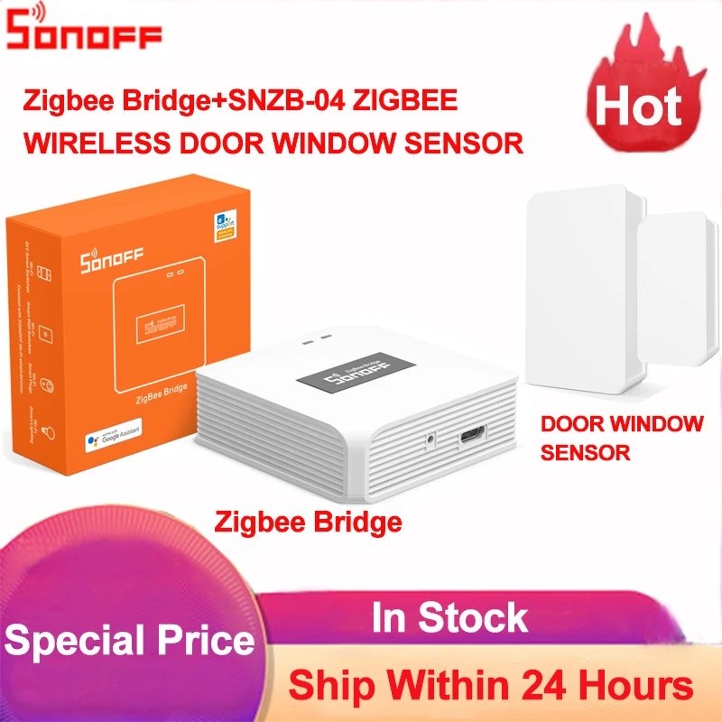 Sonoff Zigbee Bridge умный дом хаб подключение Wifi и устройства SNZB 04 датчик двери окна через