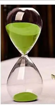 Green Творческий песочные часы таймер часы могут быть использованы как Чай таймеры ремесло подарок на день рождения, как нежный украшения дома 5/10/30/60 мин - Цвет: Green