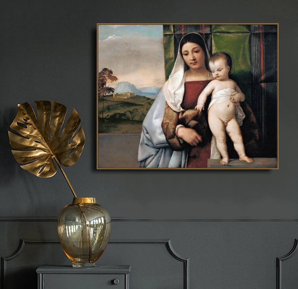 Цыганская Мадонна от Titian холст живопись каллиграфия плакаты печать для гостиной