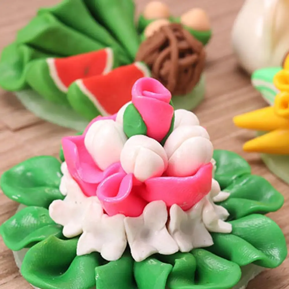 

Clay Lovely Tiny Mini Tribute Toy Imagination Ability Dollhouse Tribute Decor Store Easily for Kids