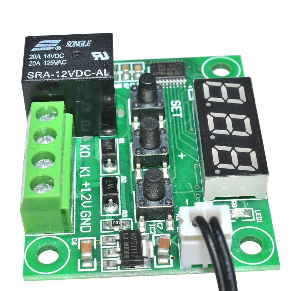 

W1209 DC 12V digital temperature controllear thermostat temperature control thermostat switch plate W1209 case NTC Sensor