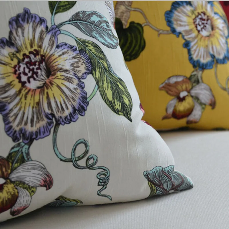Роскошный чехол для подушки Европейский с изображением ярких птиц и цветов