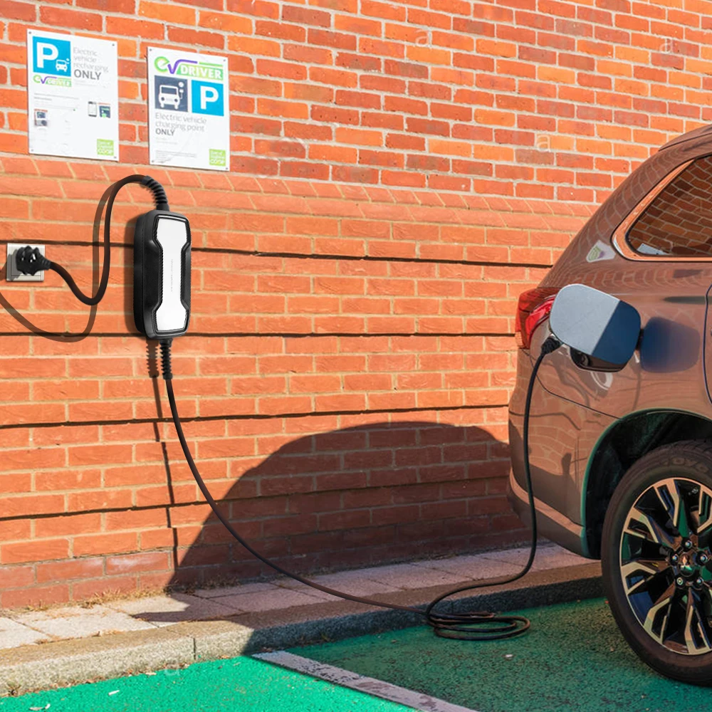 EVSE Тип 2 портативная зарядная коробка для электромобиля кабель переключаемый ток