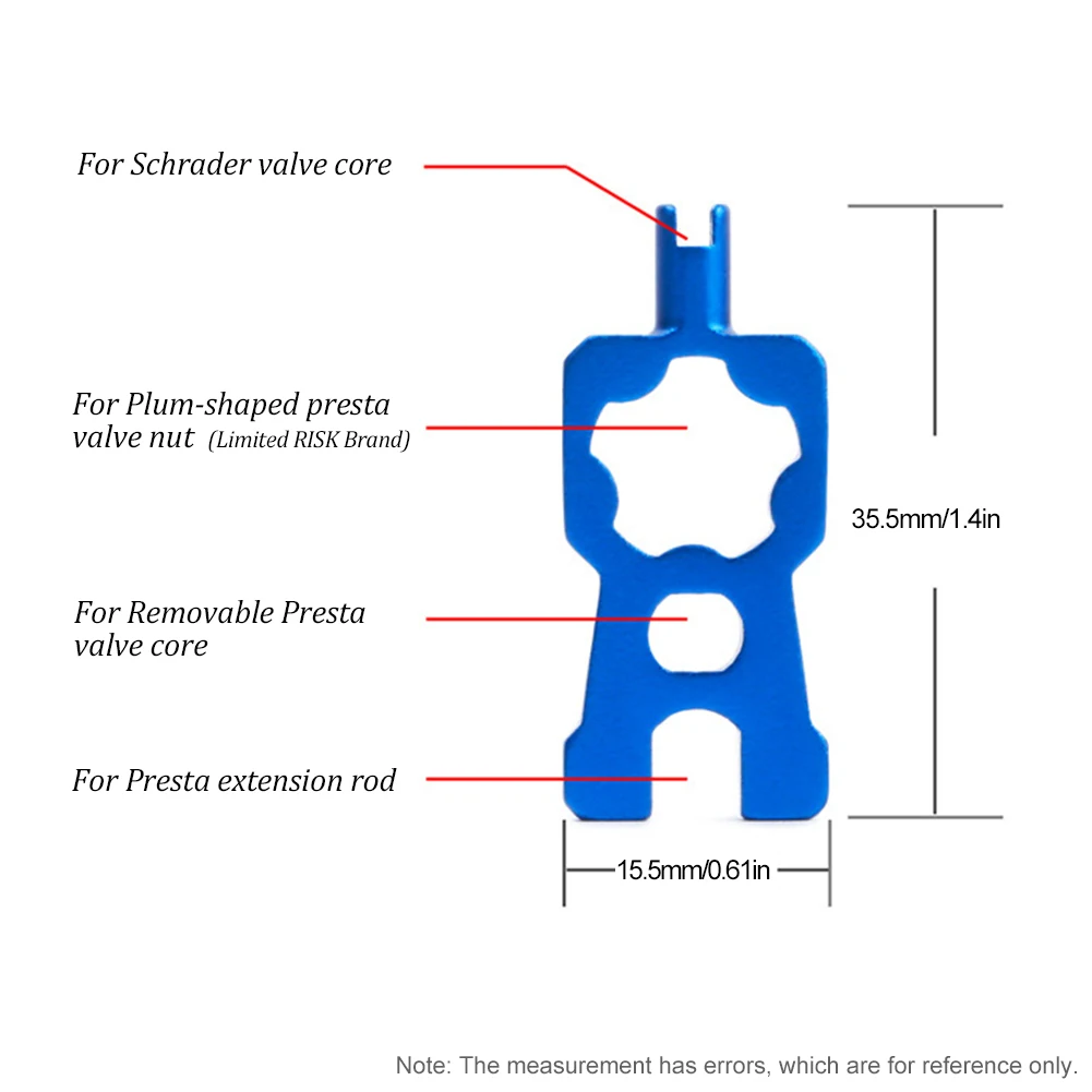 

4 IN 1 Portable Repair Bicycle Valve Tools Valves Core Wrench MTB Road Bike Disassembly Installation Tool Removal Parts Blue
