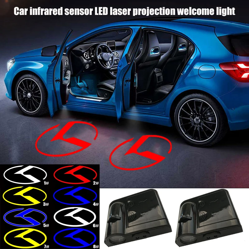 

2Pcs KIA K Logo 3D Car Wireless Laser Projection Led Decoration Lamp Car Door Welcome Light 6000K for K2 K3 K4 K5 Etc