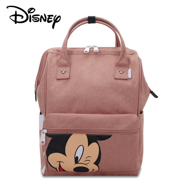 Pink Disney новая сумка для подгузников рюкзак большой емкости водонепроницаемый Набор сумок для подгузников Мумия дорожный рюкзак для беременных кормящих сумки - Цвет: Pink