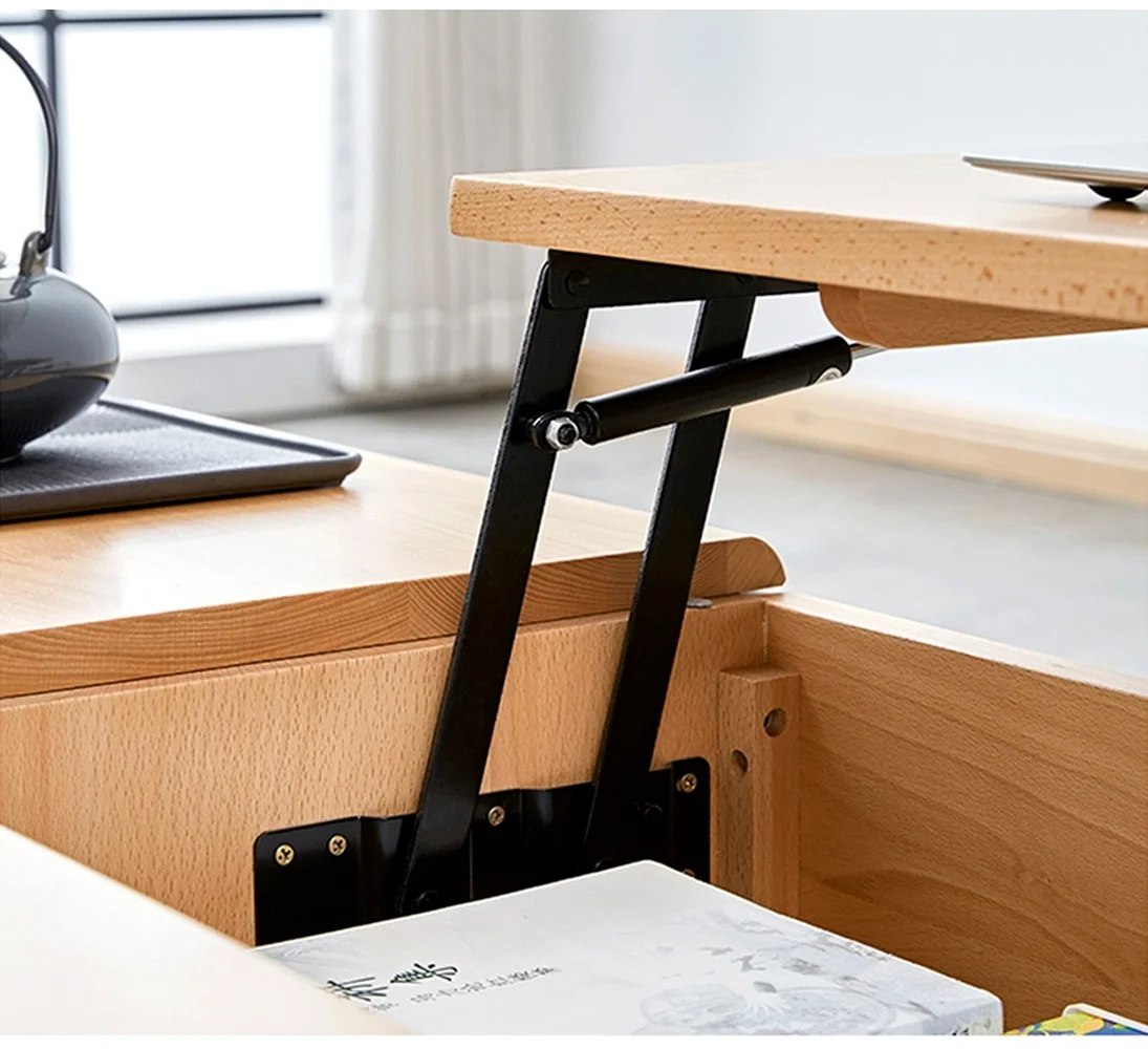 

2PCS Folding Hydraulic Coffee Table Hinge Furniture Lifting Top Mechanical Hardware Lifting Table Computer Desk Frame