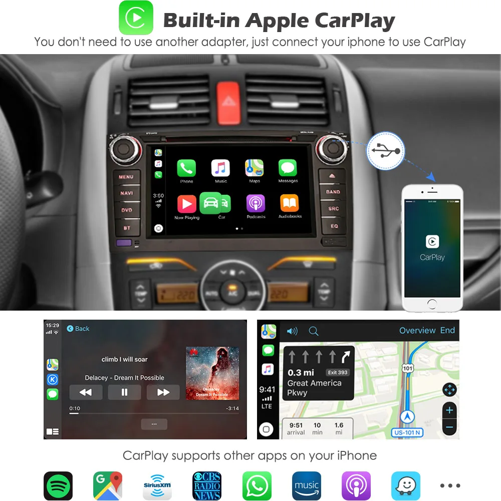 7 &quotCARPLAY BLUETOOTH Android 10 0 Авторадио SATNAV DAB + DVD 4G GPS CarPlay DSP для Porsche Cayenne | Автомобили и