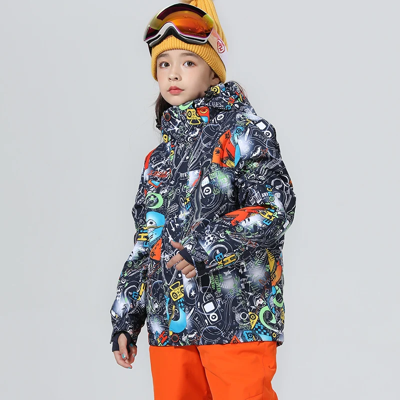 colorful Лыжный костюм для девочки лыжный костюм зимние штаны лыжи лыжные штаны сноуборд сноубординг горнолыжный костюм детский костюм горнолыжный костюм зимниймальчиков лыжный костюм s для детей; зимний костюм для мальчиков - Цвет: colorful