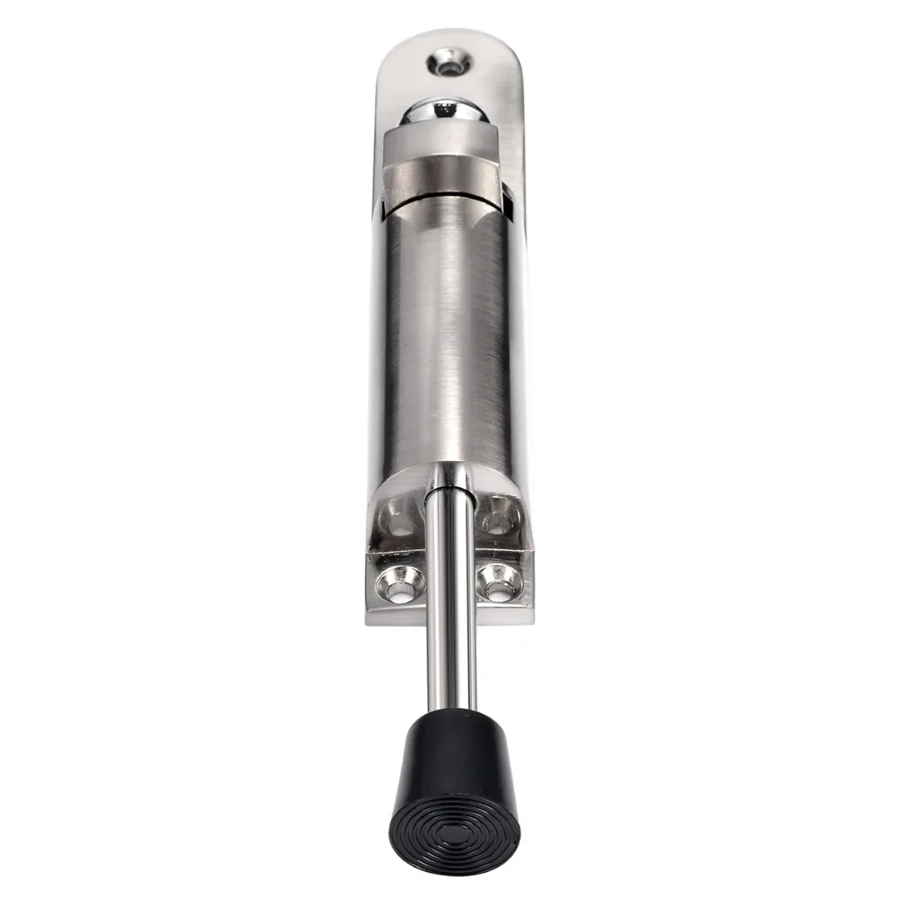 Серебристая телескопическая дверь из нержавеющей стали стоппер пружинный