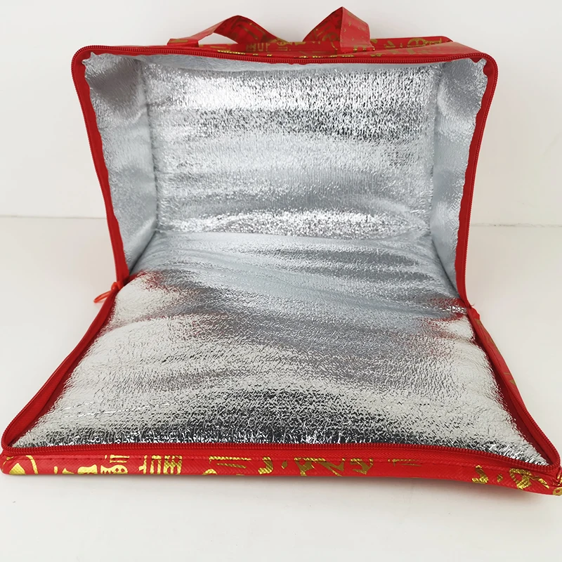 Китайские Красные Изолированные сумки кулеры для пикника пиццы Ланч бокс