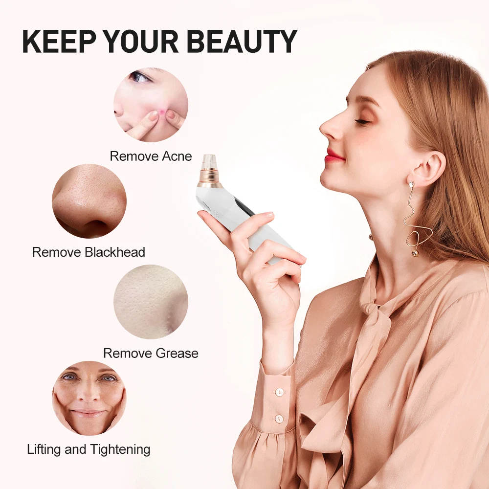 

Vacuum Blackhead Remover Skin Care Pore Acne Pimple Removal Vacuum Cleaner Black Dot Blackhead Removal Device Skin Care Tools