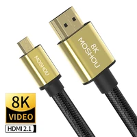 moshou 8k micro hdmi to hdmi cable male to male cable 1m 1 5m 3m 5m 3d 1080p 1 4 version for tablet camera micro hdmi cable