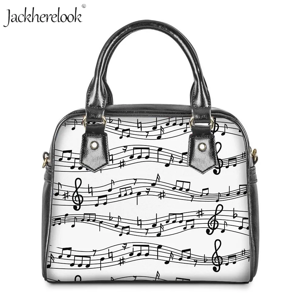 

FORUDESIGNS Women PU Leather Messenger Hand Bag Music Note Sheet Print Casual Female Tote Shoulder Lady Shopper Bag Bolso Mujer
