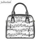 Женская сумка-мессенджер FORUDESIGNS из искусственной кожи, Повседневная Дамская сумочка-тоут на плечо с принтом музыкальных нот, шоппер