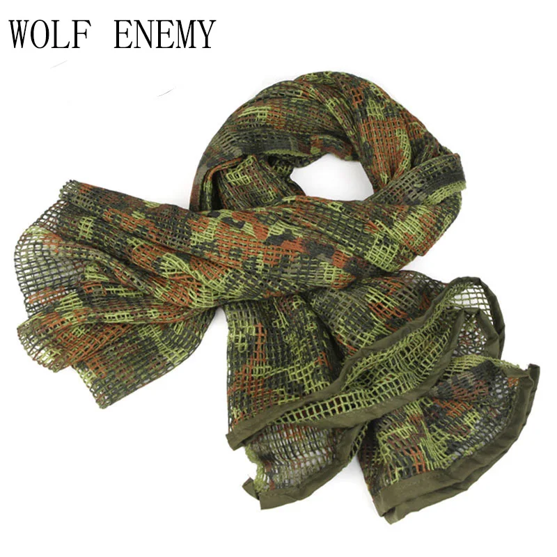 

High Quality Multi Tactical Camouflage Scarf Army Scarf Veil Sniper Cover Neckerchief Hiking Scarves