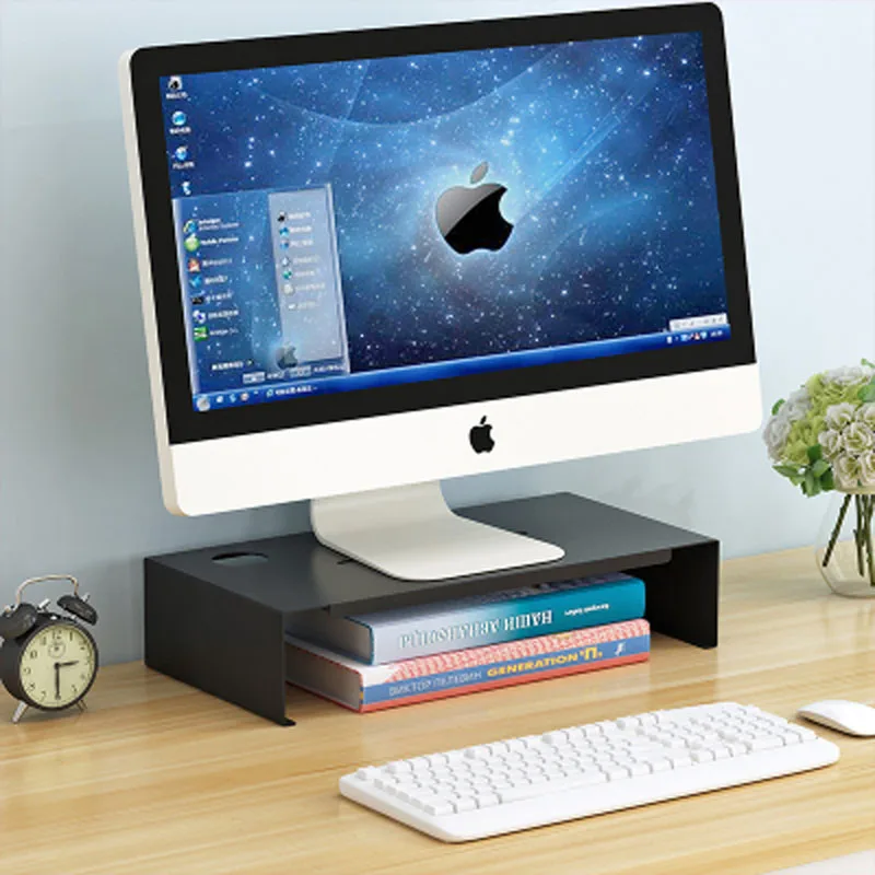 

Installation-free monitor increase rack computer notebook stand desktop keyboard storage rack metal paint