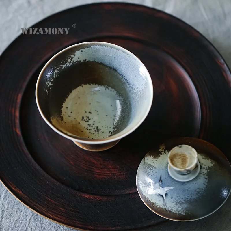 Керамическая чаша WIZAMONY Jingdezhen чайный набор кунг-фу из натуральной обжиговой печи