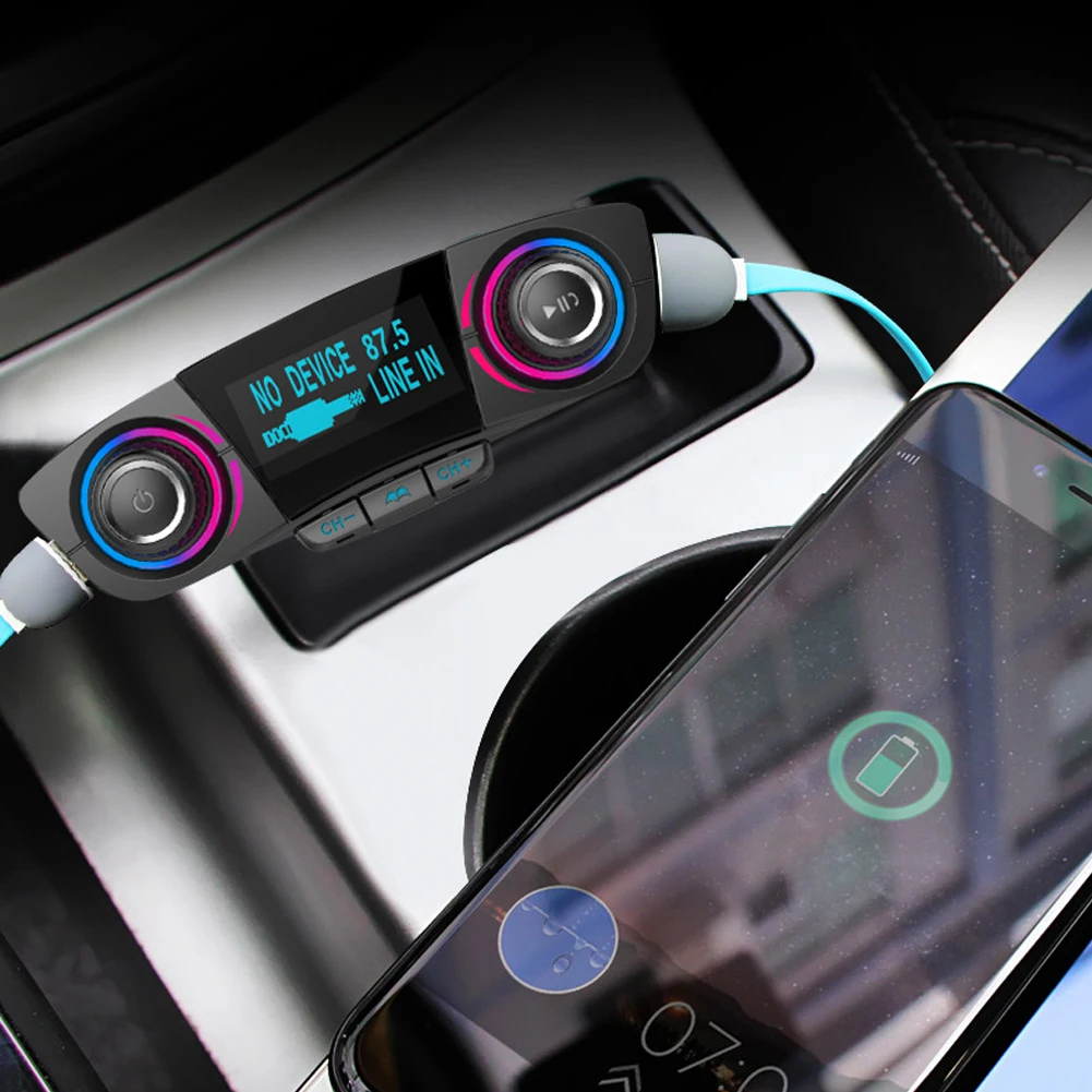Автомобильный FM-трансмиттер с поддержкой Bluetooth 4 0 2 USB-порта | Автомобили и