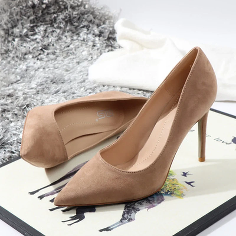 

2021 Shoes Woman Pumps Classic Women Shoes Basic Women Heels Shallow Wedding Shoes Sexy Stiletto
