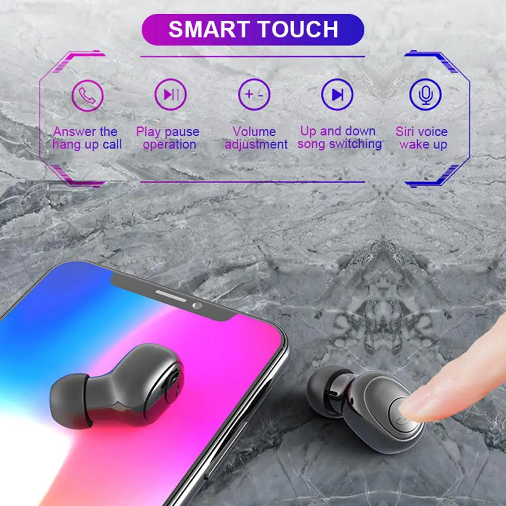 Беспроводные наушники UTRAI Bluetooth 8D стерео TWS 5 0 гарнитура светодиодный сенсорное
