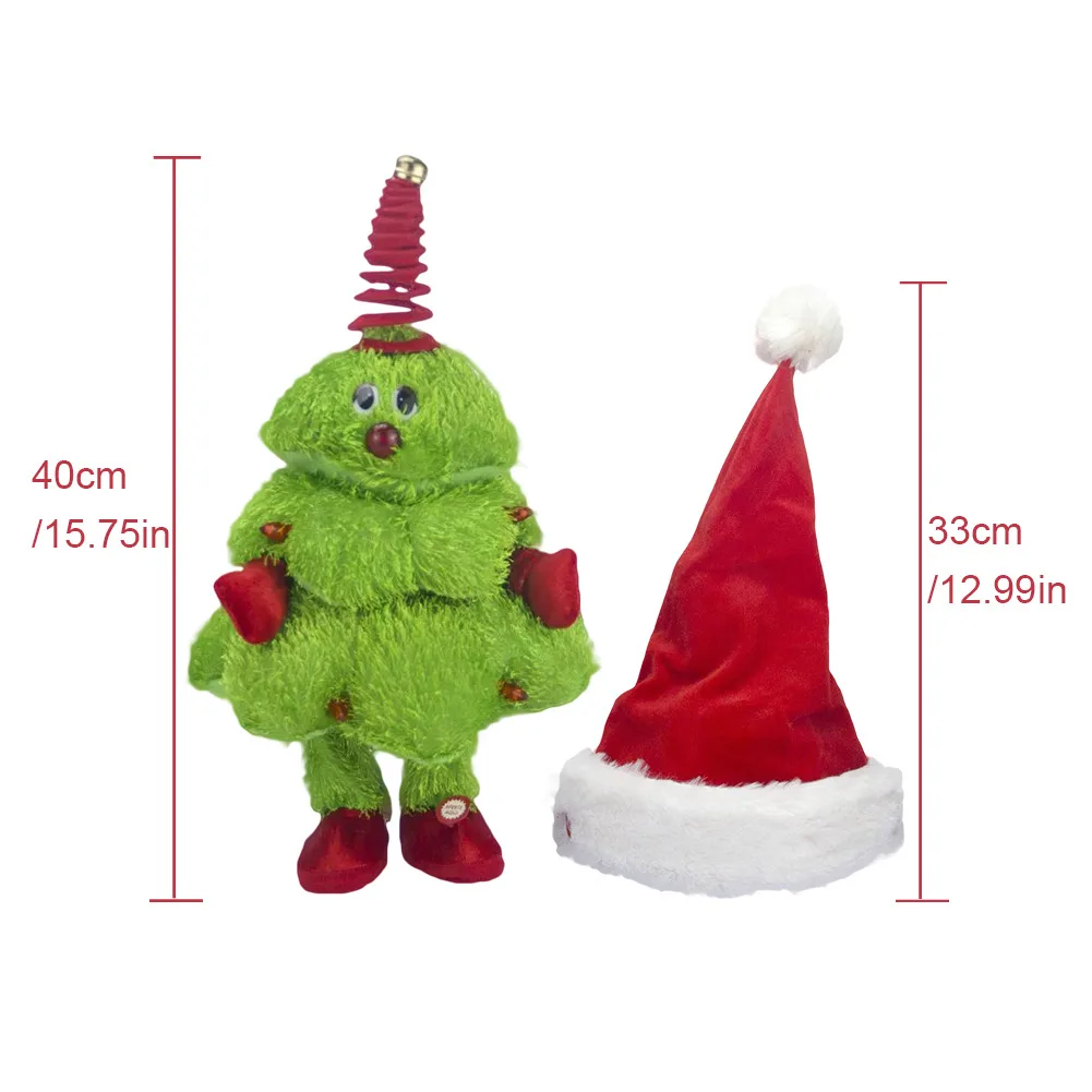 

Singing And Dancing Christmas Tree Moving Christmas Model Hat Electric Children's Kids Toys Desktop Ornaments Gift Collections
