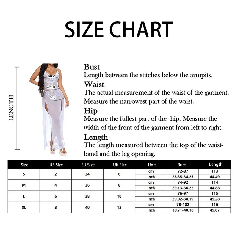 

Lace Sleep Gown Women Floral Suspenders Low Chest Mesh See-through Exotic Dresses Sexy Sleepwear Femme