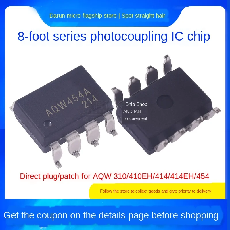 Genuine Original AQW410/410EH/414/414EH/454 DIP8/SOP8 Photocoupling Relay | Электроника
