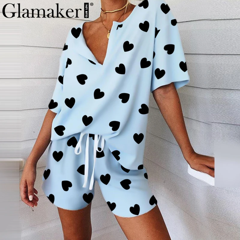 Женский комплект из двух предметов Glamaker повседневный летний свободный клубный