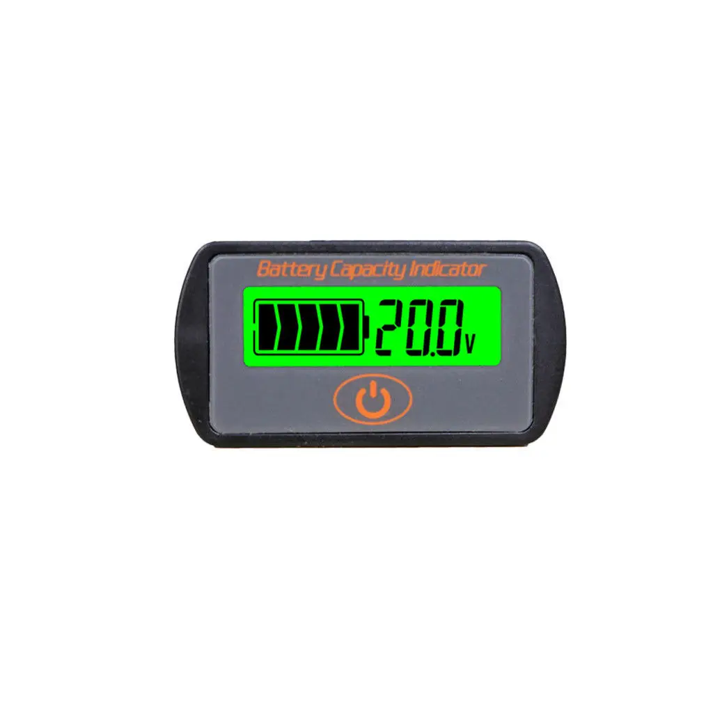 

12V 24V LCD Battery Capacity Voltmeter Indicator Car Lead-acid Lithium Tester Designed for lithium batteries, lead-acid batterie